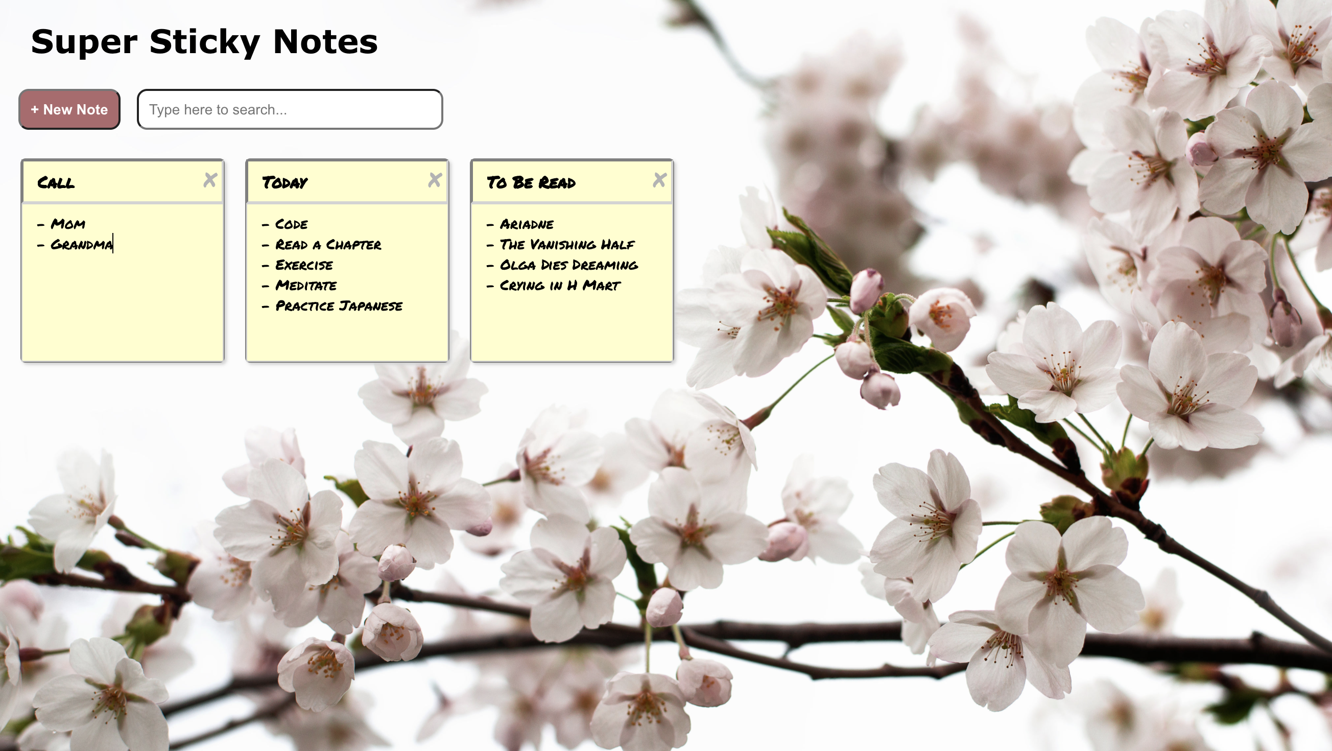 sticky note app